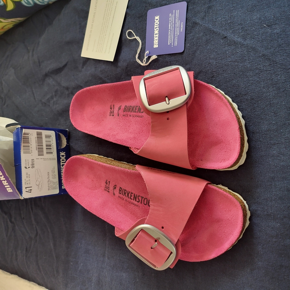 Birkenstock Madrid Sandals In Fuschia Tulip W BigBuckle